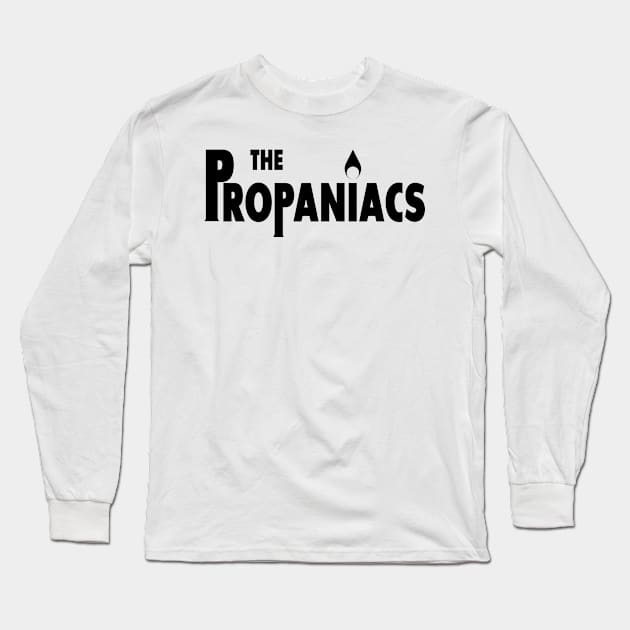 Propaniacs (Black) Long Sleeve T-Shirt by winstongambro